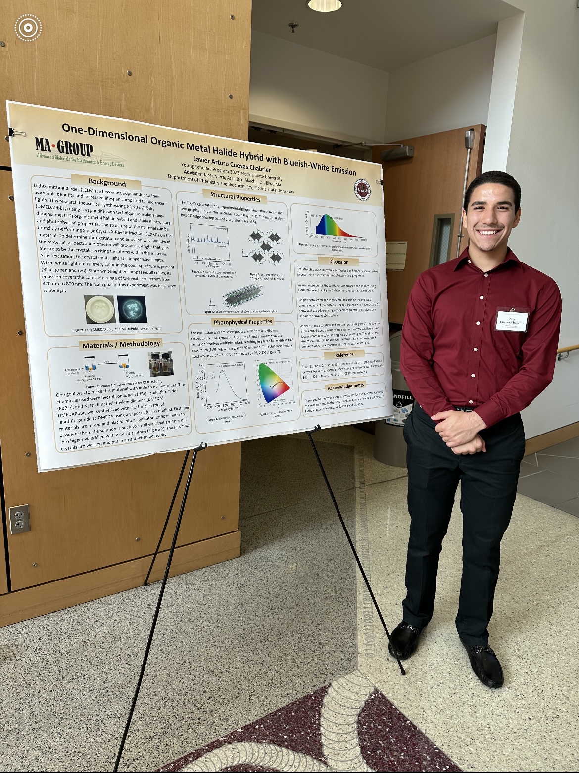 Presenting research poster at the FSU Young Scholars Program