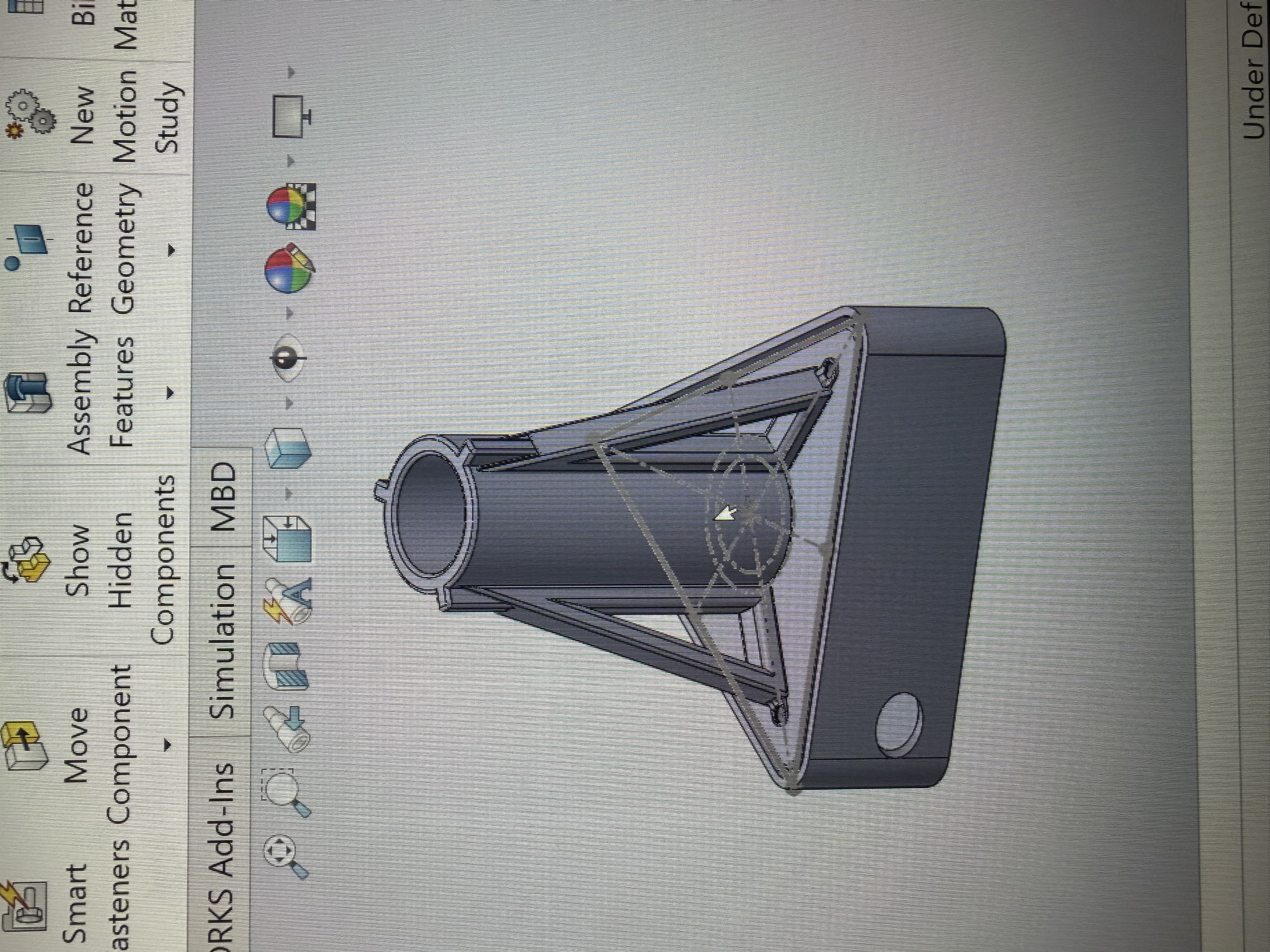 SolidWorks model of the test stand scale